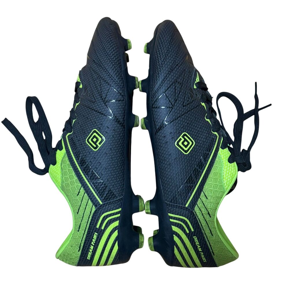 Dream Pairs Black Neon Green Men Shoes Size 8 Cleats